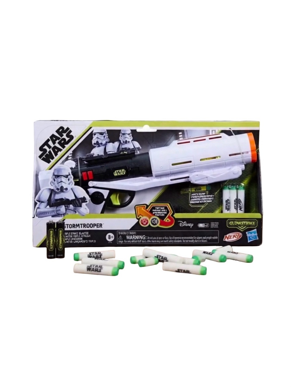 Star Wars Stormtrooper Dart Blaster - White, Black and Green Accents